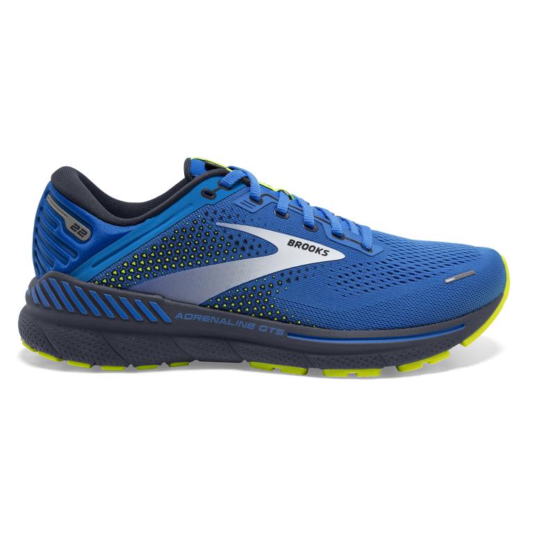 Brooks Adrenaline GTS 22 Supportive Men's Walking Shoes - Blue/India Ink/Nightlife/Green Yellow (926